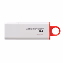 Kingston Technology DataTraveler G4, 32 Go, USB Type-A, 3.2 Gen 1 (3.1 Gen 1), Casquette, 10,31 g, Rouge, Blanc