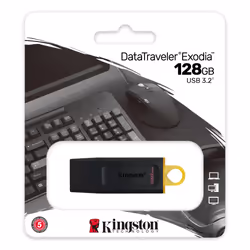 Kingston Technology DataTraveler Exodia lecteur USB flash 128 Go USB Type-A 3.2 Gen 1 (3.1 Gen 1) Noir - Vue supplémentaire 3