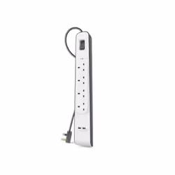 Belkin BSV401VF2M, 525 J, 4 sortie(s) CA, Blanc, 2 m