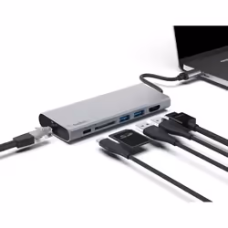 Belkin F4U092BTSGY station d'accueil USB 3.2 Gen 1 (3.1 Gen 1) Type-C Gris - Vue supplémentaire 7