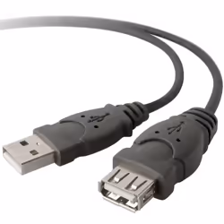 Belkin USB 2.0 A M/F 4.8m, 4,8 m, USB A, USB A, USB 2.0, 480 Mbit/s, Noir