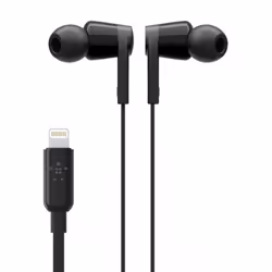 Belkin Rockstar, Écouteurs, Ecouteurs, Appels et musique, Noir, Binaural, Boutons