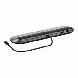 Belkin INC014BTSGY, Avec fil, USB 3.2 Gen 2 (3.1 Gen 2) Type-C, 100 W, 3,5 mm, 2500 Mbit/s, Noir, Gris