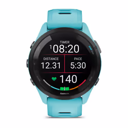 Garmin Forerunner 265 3,3 cm (1.3") AMOLED 46 mm Numérique 416 x 416 pixels Écran tactile Noir, Bleu Wifi GPS (satellite) - Vue supplémentaire 2