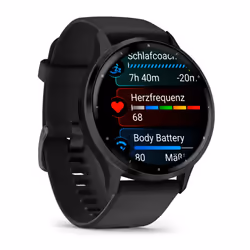 Garmin Venu 3 3,56 cm (1.4") AMOLED Numérique 454 x 454 pixels Écran tactile Noir Wifi GPS (satellite) - Vue supplémentaire 2