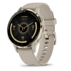 Garmin Venu 3S 3,05 cm (1.2") AMOLED Numérique 390 x 390 pixels Écran tactile Or, Gris Wifi GPS (satellite)