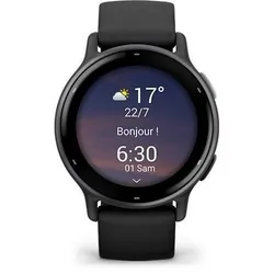 Garmin Vivoactive 5 3,05 cm (1.2") AMOLED Numérique 390 x 390 pixels Écran tactile Noir Wifi GPS (satellite)