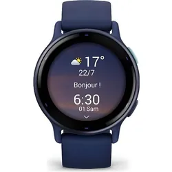 Garmin Vivoactive 5 3,05 cm (1.2") AMOLED Numérique 390 x 390 pixels Écran tactile Bleu Wifi GPS (satellite)