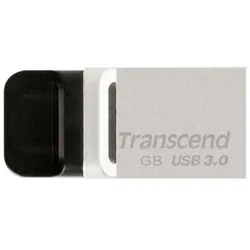 Clé USB Double Face 32 Go Transcend JetFlash 880 OTG Noir & Argent