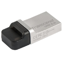 Clé USB Double Face 32Go Transcend JetFlash 880 OTG Noir & Argent