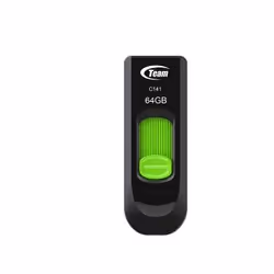 Team Group C141, 64 Go, USB Type-A, 2.0, Slide, 10 g, Noir, Vert