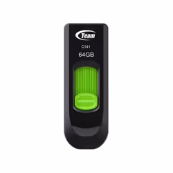 Team Group C145, 64 Go, USB Type-A, 3.2 Gen 1 (3.1 Gen 1), Slide, 10 g, Noir, Vert