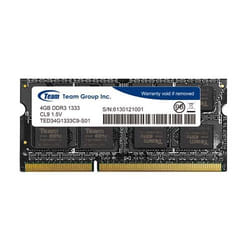 Team Group 4GB DDR3 So-DIMM 1333MHz Barrette Mémoire 4 Go 1 x 4 Go