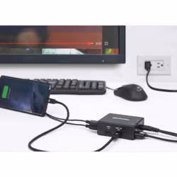 Manhattan 130554 station d'accueil USB 3.2 Gen 1 (3.1 Gen 1) Type-C Noir - Vue supplémentaire 8