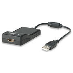 Manhattan USB 2.0/HDMI adaptateur graphique USB Noir