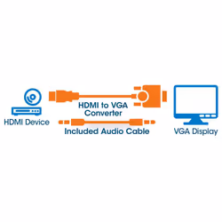 Manhattan 151559 câble vidéo et adaptateur 0,3 m HDMI + 3.5mm VGA (D-Sub) Noir - Vue supplémentaire 4