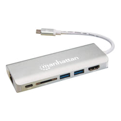 Manhattan 152075 station d'accueil Avec fil USB 3.2 Gen 2 (3.1 Gen 2) Type-C Aluminium