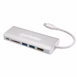 Manhattan 152075 station d'accueil Avec fil USB 3.2 Gen 2 (3.1 Gen 2) Type-C Aluminium
