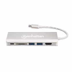 Manhattan 152075 station d'accueil Avec fil USB 3.2 Gen 2 (3.1 Gen 2) Type-C Aluminium