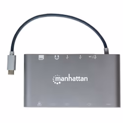 Manhattan 152808 station d'accueil Avec fil USB 3.2 Gen 1 (3.1 Gen 1) Type-C Argent - Vue supplémentaire 5