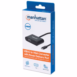 Manhattan 153430 adaptateur graphique USB 1024 x 768 pixels Noir
