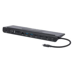 Manhattan 153478 station d'accueil Avec fil USB 3.2 Gen 1 (3.1 Gen 1) Type-C Noir