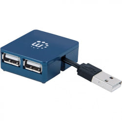Manhattan 160605 hub & concentrateur USB 3.2 Gen 1 (3.1 Gen 1) Type-A 480 Mbit/s Noir