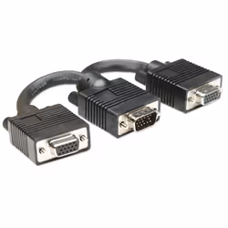 Manhattan 304559 câble VGA 0,015 m VGA (D-Sub) 2 x VGA (D-Sub) Noir