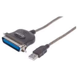 Manhattan 317474, Noir, USB A, Centronics 36-pin, 1,8 m, Mâle/Mâle, 236 g