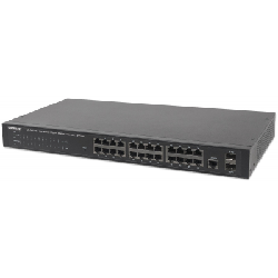 Intellinet 560559 commutateur réseau Géré Gigabit Ethernet (10/100/1000) Connexion Ethernet, supportant l'alimentation via ce port (PoE) Noir