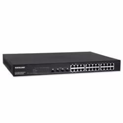 Intellinet 560900 commutateur réseau Géré L2 Gigabit Ethernet (10/100/1000) Connexion Ethernet, supportant l'alimentation via ce port (PoE) 1U Noir - Vue supplémentaire 2