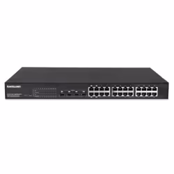 Intellinet 560900 commutateur réseau Géré L2 Gigabit Ethernet (10/100/1000) Connexion Ethernet, supportant l'alimentation via ce port (PoE) 1U Noir - Vue supplémentaire 3