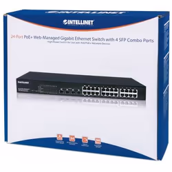 Intellinet 560900 commutateur réseau Géré L2 Gigabit Ethernet (10/100/1000) Connexion Ethernet, supportant l'alimentation via ce port (PoE) 1U Noir - Vue supplémentaire 5
