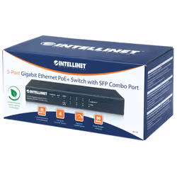 Intellinet 561174 commutateur réseau Gigabit Ethernet (10/100/1000) Connexion Ethernet, supportant l'alimentation via ce port (PoE) Noir - Vue supplémentaire 8