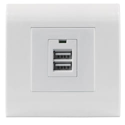Intellinet 772181 prise de courant 2x USB Blanc (772181)