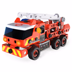 Meccano - CAMION DE POMPIERS JUNIOR - Jeu de Construction Avec Sons, Lumières Et Outils - Camion de pompiers de 150 pièces - Jouet Enfant 5 Ans Et + - Fabriqué en France - Vue supplémentaire 2