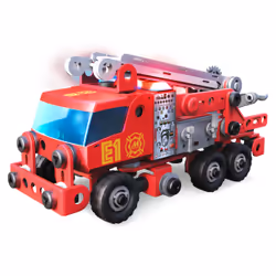 Meccano - CAMION DE POMPIERS JUNIOR - Jeu de Construction Avec Sons, Lumières Et Outils - Camion de pompiers de 150 pièces - Jouet Enfant 5 Ans Et + - Fabriqué en France - Vue supplémentaire 6