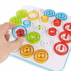 Marbles OTRIO - Nouvelle Édition du Jeu de Société Stratégique pour la Famille - Alignez les Pions dans une Version Modernisée du Morpion sous forme de Jeu de Plateau - Multijoueurs - Jeu Enfant 8 Ans et +