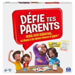Games DÉFIE TES PARENTS - Nouvelle Edition du Jeu de Société où Parents et Enfants s'affrontent - Un Jeu de Plateau Convivial pour toute la Famille avec Questions et Défis Amusants - Jeu Enfant 6 Ans et +