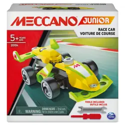 Meccano - MES PREMIÈRES CONSTRUCTIONS JUNIOR - Voiture de course, Moto, Hélicoptère ou Bulldozer - Jeu de Construction - 6055090 - Modèle aléatoire - Jouet Enfant 5 Ans et +