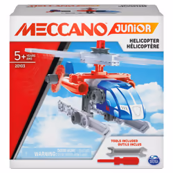 Meccano - MES PREMIÈRES CONSTRUCTIONS JUNIOR - Voiture de course, Moto, Hélicoptère ou Bulldozer - Jeu de Construction - 6055090 - Modèle aléatoire - Jouet Enfant 5 Ans et + - Vue supplémentaire 7