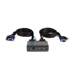 D-Link KVM-221 2-Port USB KVM Switch with Audio Support commutateur écran, clavier et souris
