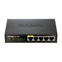 D-Link DES-1005P commutateur réseau Non-géré Connexion Ethernet, supportant l'alimentation via ce port (PoE) Noir