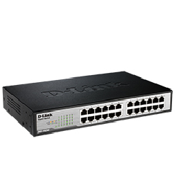 D-Link DGS-1024C commutateur réseau Non-géré Gigabit Ethernet (10/100/1000) Noir, Métallique
