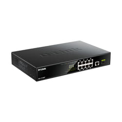 D-Link DGS-1010MP commutateur réseau Non-géré Gigabit Ethernet (10/100/1000) Connexion Ethernet, supportant l'alimentation via ce port (PoE) 1U Noir