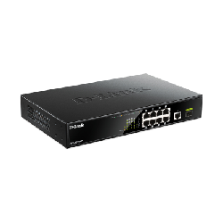 D-Link DGS-1010MP commutateur réseau Non-géré Gigabit Ethernet (10/100/1000) Connexion Ethernet, supportant l'alimentation via ce port (PoE) 1U Noir