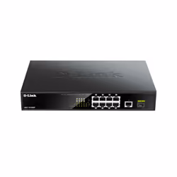 D-Link DGS-1010MP commutateur réseau Non-géré Gigabit Ethernet (10/100/1000) Connexion Ethernet, supportant l'alimentation via ce port (PoE) 1U Noir