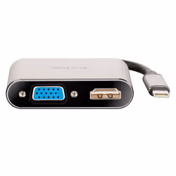 D-Link DUB-V210 câble vidéo et adaptateur 0,11 m HDMI + VGA (D-Sub) Gris