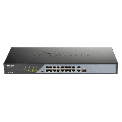 D-Link DSS-100E-18P commutateur réseau Non-géré Fast Ethernet (10/100) Connexion Ethernet, supportant l'alimentation via ce port (PoE) Noir (DSS-100E-18P)