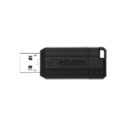 Verbatim Micro-clé USBPinStripe de 64 Go - noire